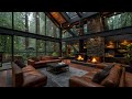 Crisp Spring Morning in Forest Living Room🌤️ Soothing Piano Jazz Music & Smooth Jazz for Work,Study
