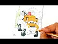 Tow Mater, McQueen Friend from Disney Cars | Tow Mater Truck Coloring for Kids #cars #mater