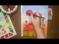 Poppies In Dusk - #watercolor #watercolorart #artist #art