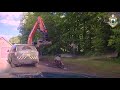 Excavator attack captured on dashcam video