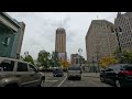Driving in and around Downtown Detroit, Michigan USA - 4k