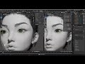 Blender 3.1 - Semi realistic Potrait - Time lapse