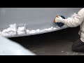 Process of making glass fiber reinforced plastic storage tank. Korean plastic manufacturing factory