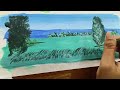 Painting STUDIO GHIBLI scenes with ACRYLICS / Ghibli painting / Acrylic TUTORIAL for beginners☘️🌼