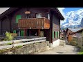 Walking tour in Mürren, Lauterbrunnen, Switzerland 4K - Incredibly Beautiful Swiss village