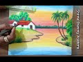 Scenery Drawing  || Evening  Scenery  drawing  step  by step