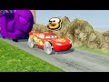 TRANSPORTING PIXAR CARS & FRUITS WITH COLORED & JOHN DEERE vs CLAAS vs TRACTORS - BeamNG.drive #983