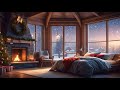 Cozy Crackling Fire in a Winter Wonderland