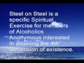 Mark Houston ------- Steel on Steel -- 4th Dimension of existence  ----- Alcoholics Anonymous