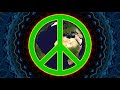 4K Animated World Peace Sign with Cool Fractal Flame Radial Kaleidoscope Background (1 Minute Loop)