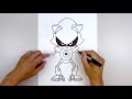 How To Draw Metal Sonic | Sonic The Hedgehog