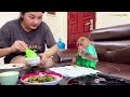 Bibi harvests betel leaves and eggplants to cook with Mom!