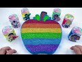 Satisfying Video | How to make Rainbow Lollipop Slime with Baby Shark & Colorful Bead Cutting ASMR