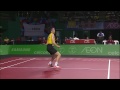 Badminton trick shot from Chong Wei Feng (MAS) - Axiata Cup 2013