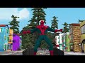 Spiderman horse racing overcomes exciting challenges vs hulk vs iron man | Game GTA 5 superheroes
