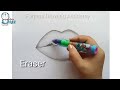 How to draw Lips by pencil step by step