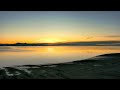 On Fire!  Sunset across the Great Salt Lake. Time Lapse UHD.