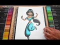 Drawing Princess Jasmine (Disney) Time-lapse | JMZ Illustrations