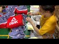Amazing mass production process of Chinese sports shoes. 35 years old OEM shoe factory