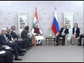 PM Shri Narendra Modi meets President of Russia Vladimir Putin