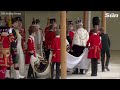 King Charles receives a Royal Salute from Armed Forces in the procession