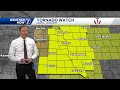 Tornado warning issued for three Iowa counties