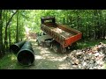 Installing a large culvert pipe