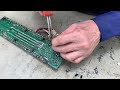 Yamaha Amplifer P5000S Troubleshooting Restoration // Restore and Repair Amplifier Circuit Board