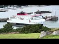 Mannanan docking at sea terminal, Isle of Man