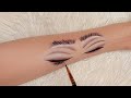 Double Cut Crease Eyemakeup | Arabic glitter Eyemakeup  | Easy Step by Step Eyemakeup on Hand