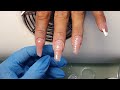 Beginner, how to do buldier gel nail extensions on forms like a pro. Glazed nails with french