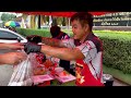 Sold out Fast ! Deep fried Crispy pig tail served by hard working father | Thai Street Food