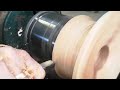 Wood turning, slo-mo shavings