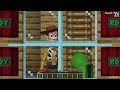 JJ and Mikey HIDE from Scary TOY STORY WOODY and BUZZ in Minecraft Challenge Maizen Security House