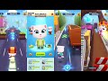 Talking Tom Gold Run all events Eco Angela vs Princess Angela vs Skater Angela vs Neon Angela