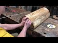 From LOG to BOWL With HAND TOOLS - ASMR