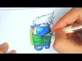 How to draw Among Us Kakashi Naruto || Vẽ Among us Kakashi