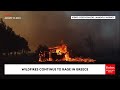 WATCH: Firefighters Battle Raging Wildfires Near Athens, Greece