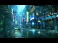 STUDY WITH ME | Futuristic Cityscape + Ambience | 30 minute loop