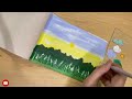 Easy step-by-step tutorial of painting sky/ trees l acrylic painting for beginners | painting