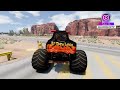 Monster Jam INSANE Racing, Freestyle and High Speed Jumps #41 | BeamNG Drive | Grave Digger