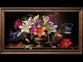 Lily Flowers Painting | 4K | TV Art with Music | Framed Painting | TV Wallpaper