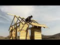 Building a Wooden House Alone | Wall and Roof | #02