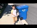 Zach Gets Ready for Garbage Day!