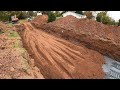 Geothermal dig, pipe fusion, and backfill