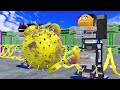 TWO LEG ROBOT PACMAN VS TWO MONSTER PACMAN AND MS PACMAN IN AMAZING ADVENTURE #1