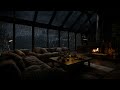 Rainy Night Relaxation 🌧️🔥 Cozy Fireplace Ambience