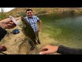 INSANE Topwater Bass Fishing from Shore at Castaic Lake !