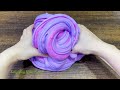 PINK vs BLUE !  Mixing random into GLOSSY SLIME! Relaxing Slime Video #141