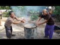 Making high quality charcoal with no smoke.